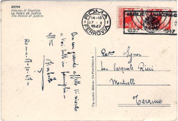 1947-giubileo Marconiano Annullo Meccanico Su Cartolina Roma Palazzo Di Giustizi - Andere & Zonder Classificatie