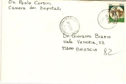 1996-busta E Cartoncino Augurale A Firma Di Paolo Corsini Sindaco Di Brescia Aff - 1991-00: Marcofilie