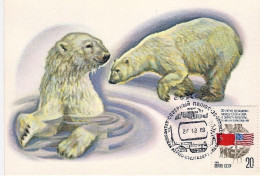1989-Russia Cartoncino Illustrato Affrancato 20k.Trattato Russo Americano Cachet - Andere & Zonder Classificatie