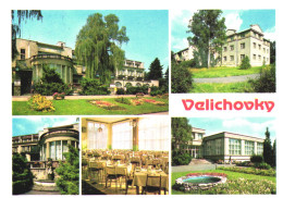 VELICHOVKY, MULTIPLE VIEWS, ARCHITECTURE, PARK, RESTAURANT, FOUNTAIN, CZECH REPUBLIC, POSTCARD - Tchéquie