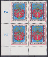 1983 , Mi 1737 ** (2) - 4er Block Postfrisch -  900 Jahre Stift Göttweig - Neufs