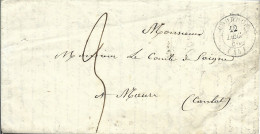 2N1 --- 46 GOURDON Type 15 Taxe 3 12/12/1846 - 1801-1848: Precursors XIX