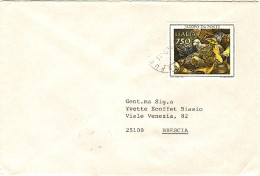 1993-annullo Nave Vespucci Poste Italiane Su Busta Affrancata Con L.750 Jacopo D - 1991-00: Poststempel