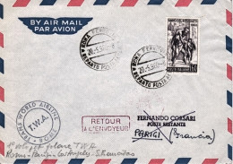 1960-TWA I^volo Jet Polare Roma (Parigi) Los Angeles San Francisco Del 20 Maggio - Poste Aérienne
