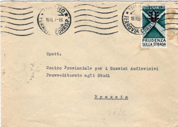 1957-busta Affrancata L.25 Semaforo Isolato - 1946-60: Marcophilie