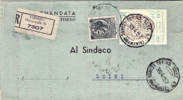 1957-busta Raccomandata Affrancata L.5 Siracusana+L.60 Onu II^tiratura Gomma Cod - 1946-60: Marcophilie