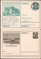 1935-GERMANIA REICH Quattro Cartoline Postali P.6 CON VIGNETTA (una Viaggiata) - Autres & Non Classés