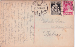 1928-Romania Cartolina "Alphons Fryland,attore"affrancata Con 25b.+3l.viaggiata - Künstler