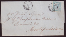 1864-effigie C.15 Tiratura Di Londra (L18) Isolato Su Lettera Completa Testo Fir - Marcophilie