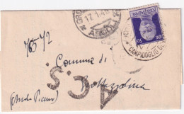 1945-Imperiale Senza Fasci C.50 (517) Isolato Su Piego Roma (29.12) - Storia Postale