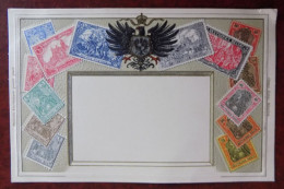 Cpa Représentation Timbres Pays ; Allemagne Deutsches Reich - Briefmarken (Abbildungen)