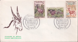 1960-Senegal Parco Nazionale Antilopi Serie Cpl. (3092/03) Su Due Fdc - Sénégal (1960-...)