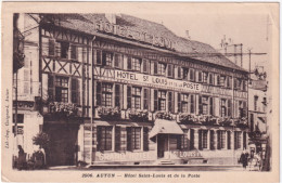 1923-Francia "Autun Hotel Saint Louis Et De La Poste"annullo Meccanico Autun Mon - Other & Unclassified