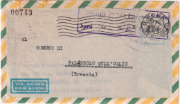 1958-busta Dal Brasile (consolato Gen.Italia Di San Paolo) Per Brescia Con Bollo - Autres & Non Classés