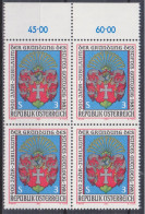 1983 , Mi 1737 ** (3) - 4er Block Postfrisch -  900 Jahre Stift Göttweig - Neufs