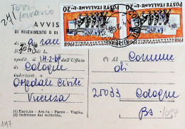 1969-50 ANNIVERSARIO VITTORIA Coppia Lire 20 Su Avviso Ricevimento - 1961-70: Poststempel