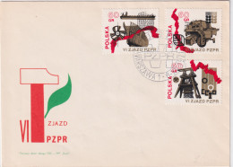 1971-POLONIA VI Congr. Part. Lavoratori Serie Cpl. (1973/8) Due Fdc - Covers & Documents