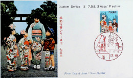 1962-Giappone Folclore1962 Due Buste Fdc - FDC