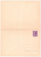 1959-cartolina Postale Con Risposta Pagata L.25 + L.25 Cat.Filagrano C 165 - Stamped Stationery