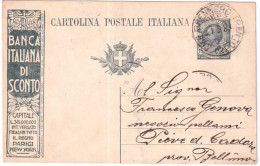 1921--intero Pubblicitario 15c. Banca Italiana Di Sconto Cat.Filagrano R3 A Viag - Ganzsachen