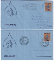 1975-Vaticano Due Aerogrammi Colomba In Volo L.180 Uno Viaggiato - Interi Postali