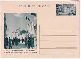 1953-Trieste A Cartolina Postale L.20 XXX Fiera Di Milano Cat.Filagrano C 20 - Marcophilia