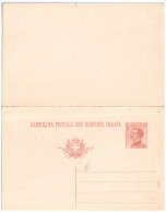 1923-varieta' Cartolina Postale Con Risposta Pagata 30c.con Stampa Sullo Stesso  - Ganzsachen