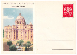 1953-Vaticano Cartolina Postale L.35 Rosso "Basilica E Giardino" Cat.Filagrano C - Interi Postali