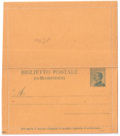 1919-Biglietto Postale 15c.Repetati Nero Su Giallo Cat.Filagrano B 13 - Interi Postali