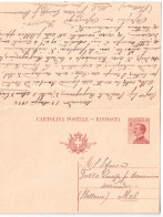 1927-cartolina Postale Con Risposta Pagata 30c. + 30c. Con Le 2 Parti Ancora Uni - Entiers Postaux