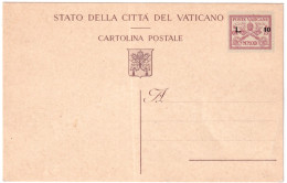 1947-Vaticano Cartolina Postale L.10/75c. Cat. Filagrano C 5 - Entiers Postaux