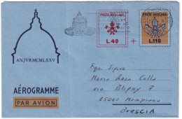 1975-Vaticano Biglietto Postale Anno Santo Provvissorio L.40+L.110 Annullo A Tar - Ganzsachen
