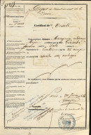 1854-Francia Sigillo A Secco Del Ministero Della Guerra Su Certificato Visita Me - Historical Documents