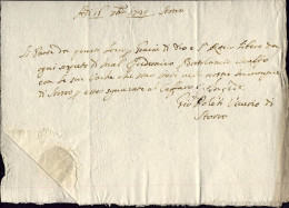 1739-Storo Trento Fede Di Sanita' Con Sigillo In Basso Scritta A Mano Dimensioni - Documents Historiques