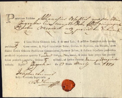 1800-Zagabria Fede Di Sanita' Rilasciata Il 27 Maggio Con In Basso Bollo In Cera - Historische Documenten