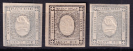 1861-Sardegna (MLH=*) CIFRA In RILIEVO C.2 Le Tre Gradazioni (grigio, Nero E Gri - Sardinië