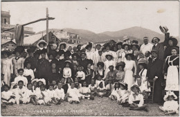 1909-Varazze Bagni Margherita Cartolina Foto Di Gruppo Non Viaggiata - Savona