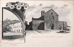 1900circa-Assisi La Rocca Veduta Dal Contrafforte Di Santa Chiara E Chiesa E Con - Perugia