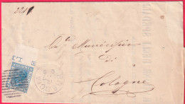 1877-circolare A Stampa Affrancata 20c.con Intero Bordo Di Foglio - Marcophilie