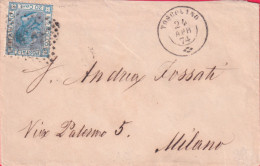 1874-lettera Affrancata 20c. Con C2 E Annullo A Rombi Di Toscolano 24.4 - Marcophilie
