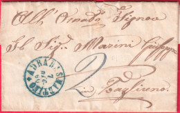 1860-lettera Con Bollo C1 Adrara S.Martino Su Lettera Con Segno Di Tassa - Zonder Classificatie