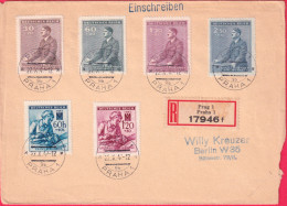 1942-Germania Protettorato Di Boemia E Moravia Raccomandata Per Berlino - Covers & Documents