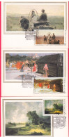 1986-Russia Serie 5 Valori Pittori Su 5 Cartoline Maximum - Autres & Non Classés