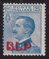 1923-Italia (MNH=**) BLP 25c. Con Soprastampa Tipografica In Rosso Del I° Tipo,  - Mint/hinged