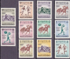 1962-Afghanistan (MNH=**) S.11v.+foglietto "IVserie Giochi Atletici Giacarta"cat - Afghanistan