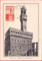 1946-Firenze Palazzo Vecchio Affrancata L.4 Cartolina Maximum - Firenze