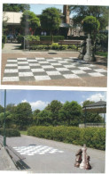 GIANT CHESS BOARDS NETHERLANDS  2 POSTCARDS - Schaken