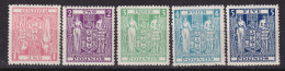 1950-Nuova Zelanda (MNH=**) Fiscali Serie 5 Alti Valori Ben Centrati - Autres & Non Classés