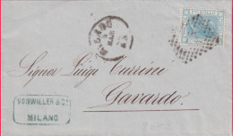 1867-20c.celeste Chiaro DLR Con Ottima Centratura - Marcophilie