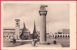 1936-Egeo Rodi L'entrata Al Porto, Viaggiata - Aegean (Rodi)